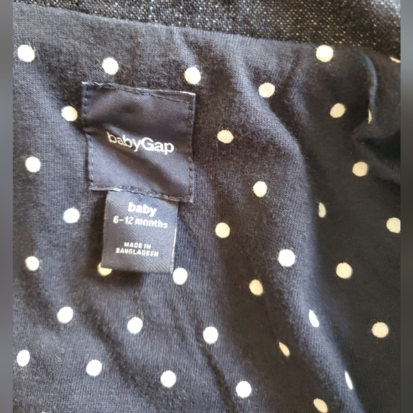 Baby Gap girl's med-dark Jean jacket/ antique gold buttons Size 6-12 mos - Picture 7 of 8